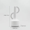 White Dual Handle Small Ceramic Vase By Zodiya