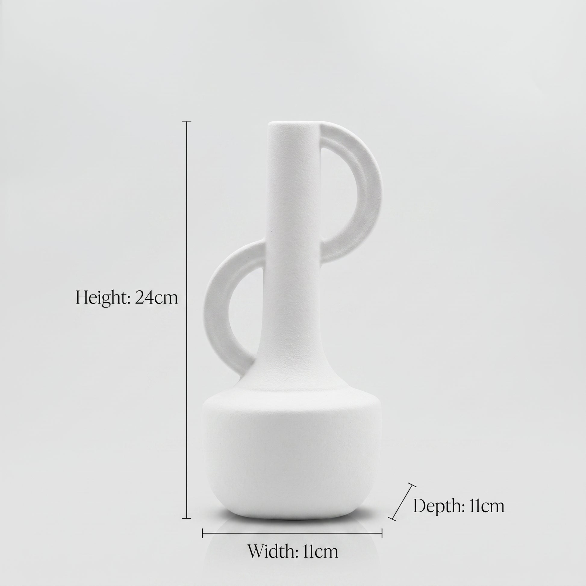 White Small Ceramic Vase By Zodiya-3
