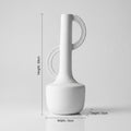 White Dual Handle Ceramic Bottle Vase By Zodiya