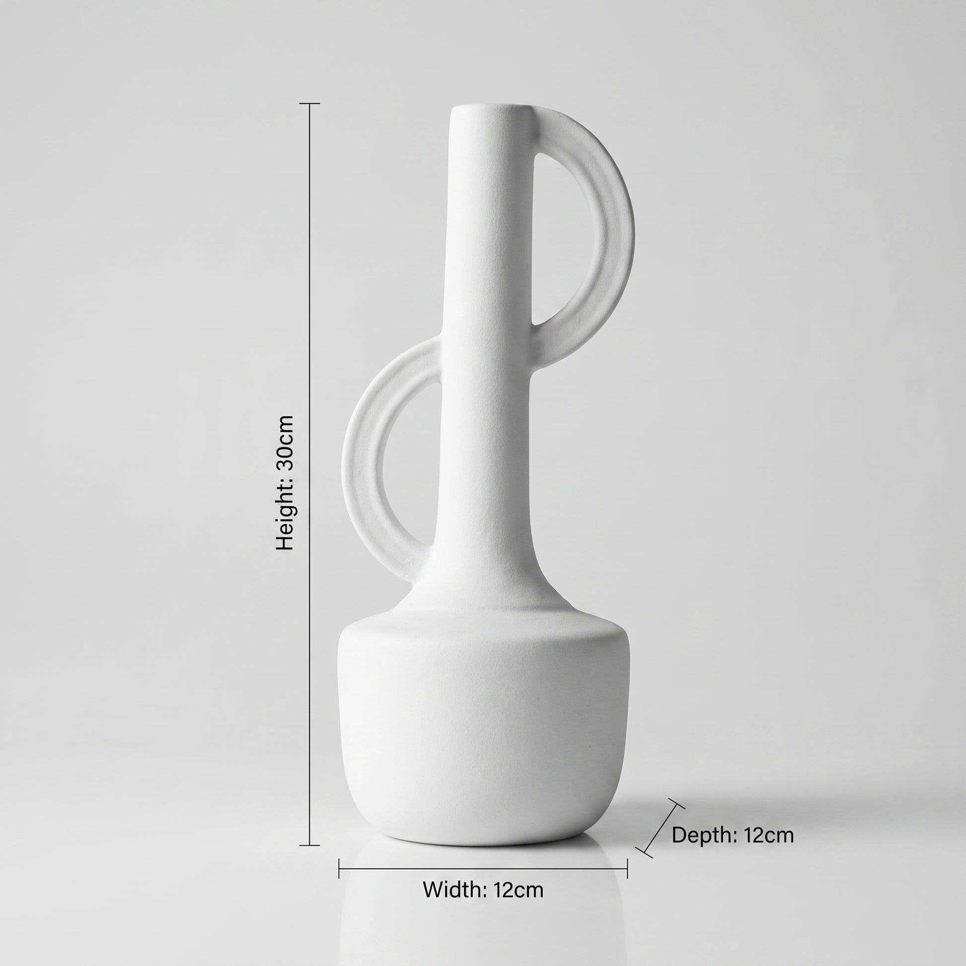 White Medium Ceramic Vase By Zodiya-2