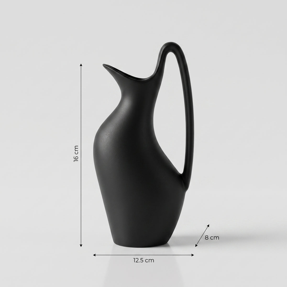 Small Black Ceramic Vase By Zodiya
