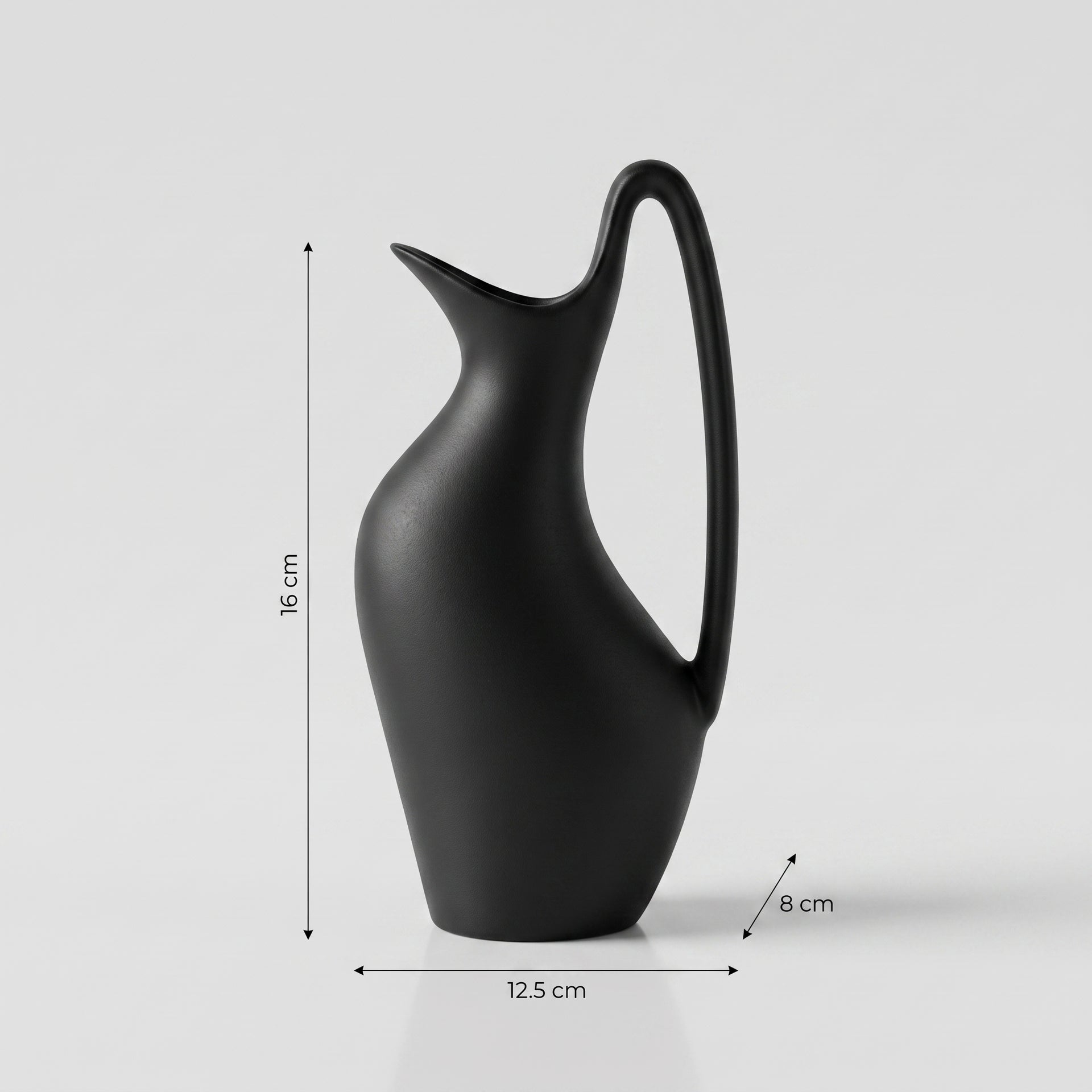 Small Black Ceramic Vase By Zodiya
