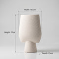 Beige Speckled Ceramic Vase By Zodiya