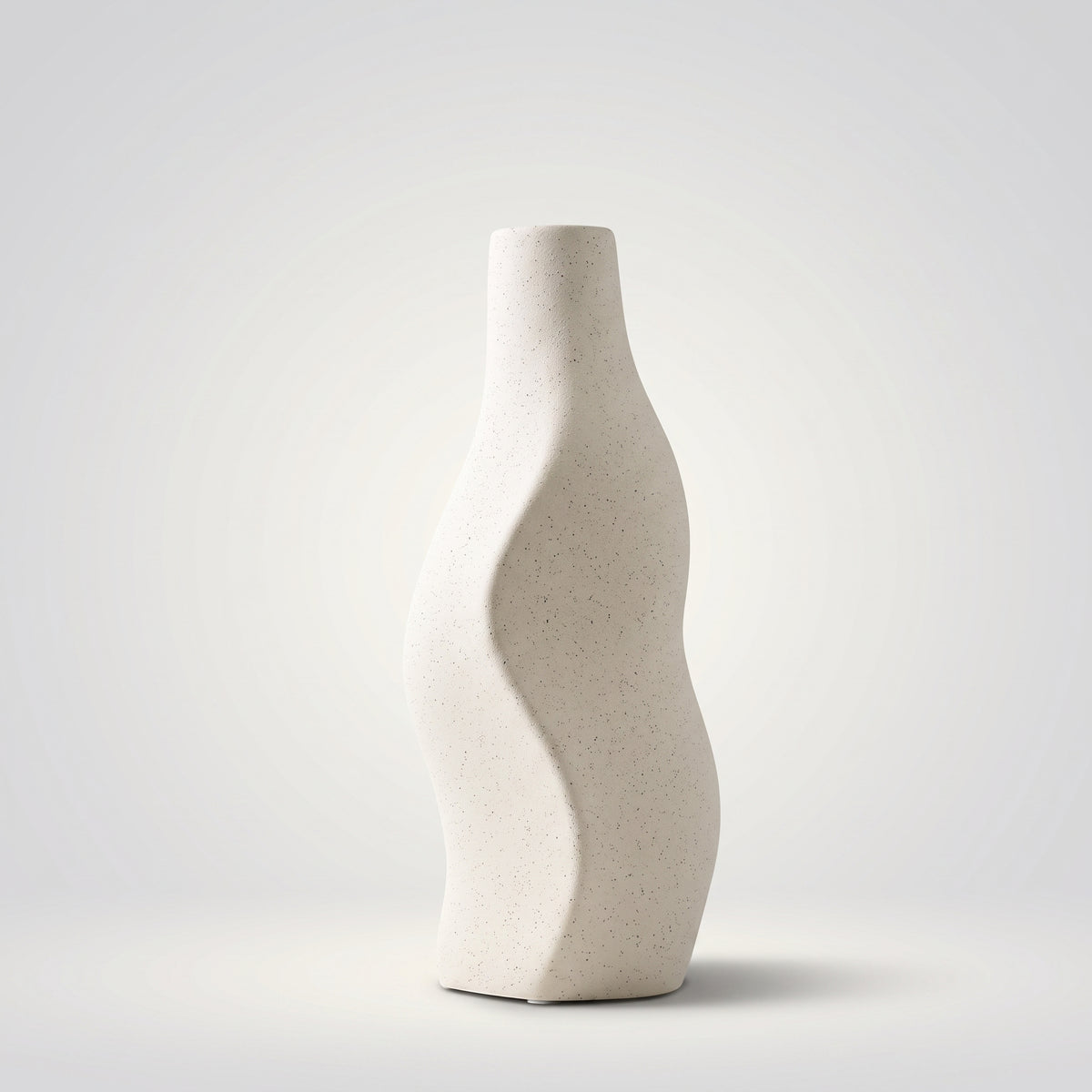 Beige Stone Ceramic Flower Vase (large) By Zodiya