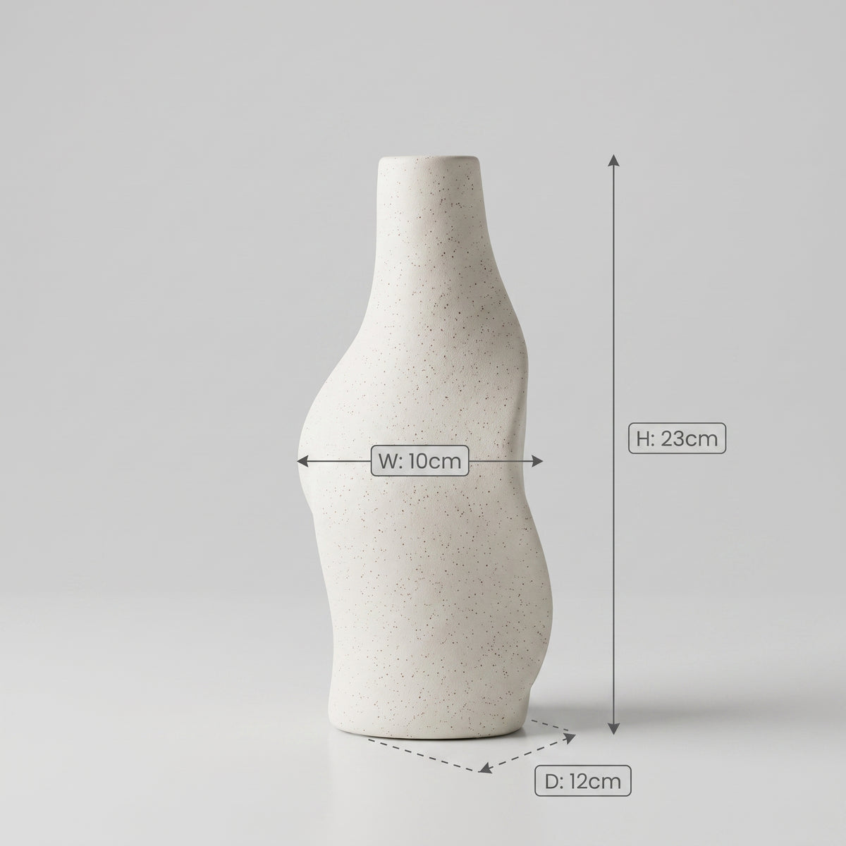 Beige Stone Ceramic Flower Vase (small) By Zodiya