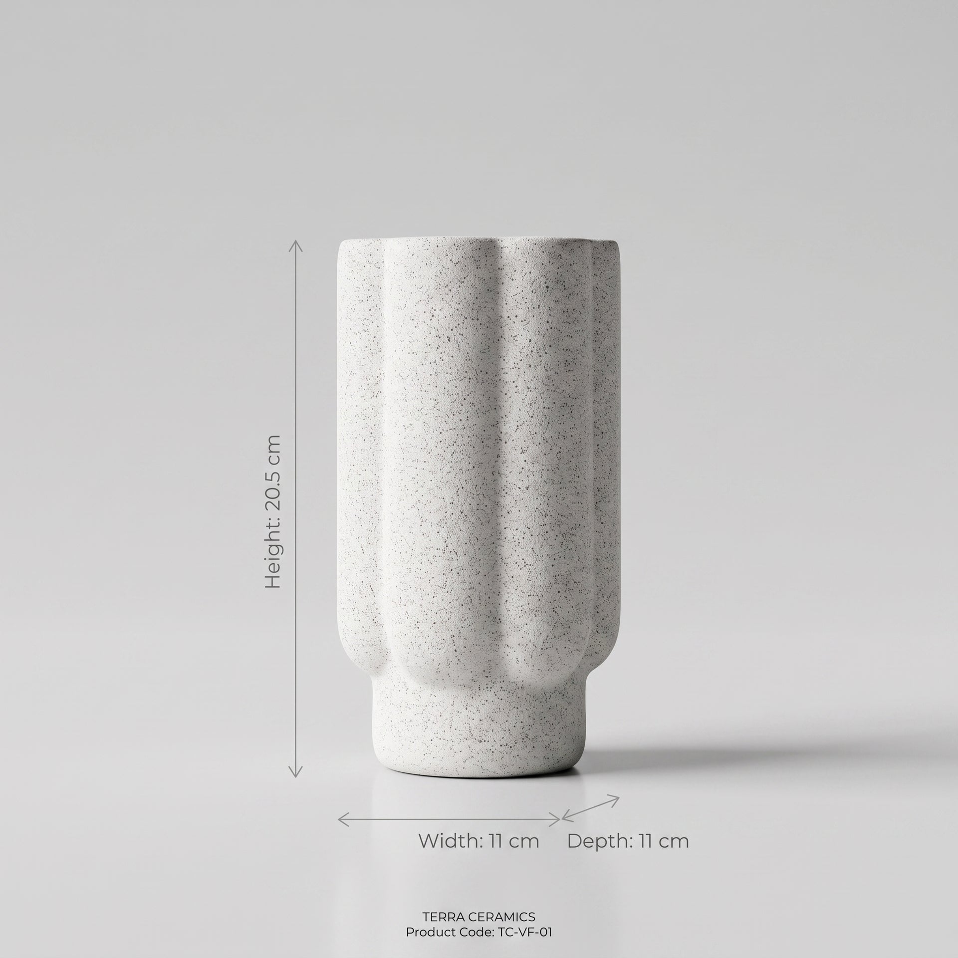 White Ceramic Vase By Zodiya