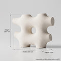 White Ceramic Sculpture Vase By Zodiya