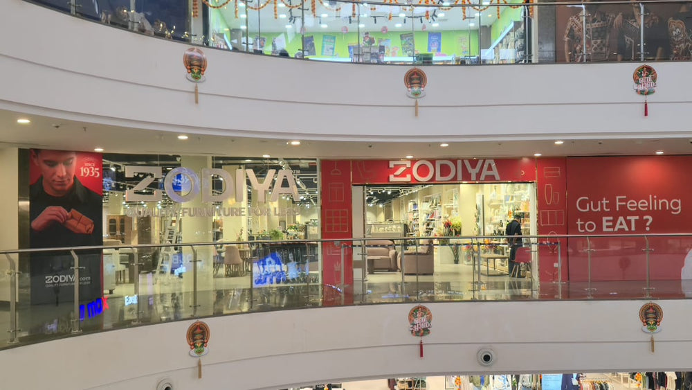 Zodiya furniture store entrance, second floor HiLITE Mall, Kozhikode
