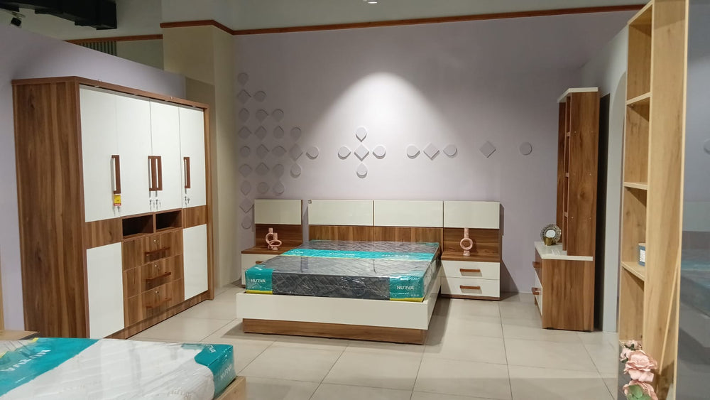 Bedroom furniture display at Zodiya, HiLITE Mall Kozhikode