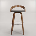 Sunat Wooden Bar Chair with Grey Cushion By Zodiya