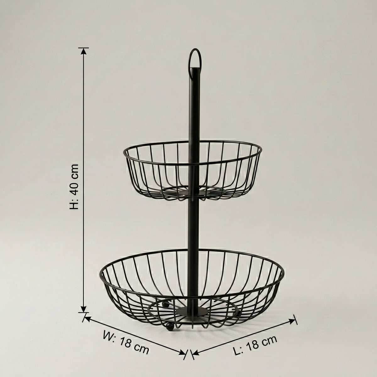 2 Tier Round Fruit Basket by Zodiya