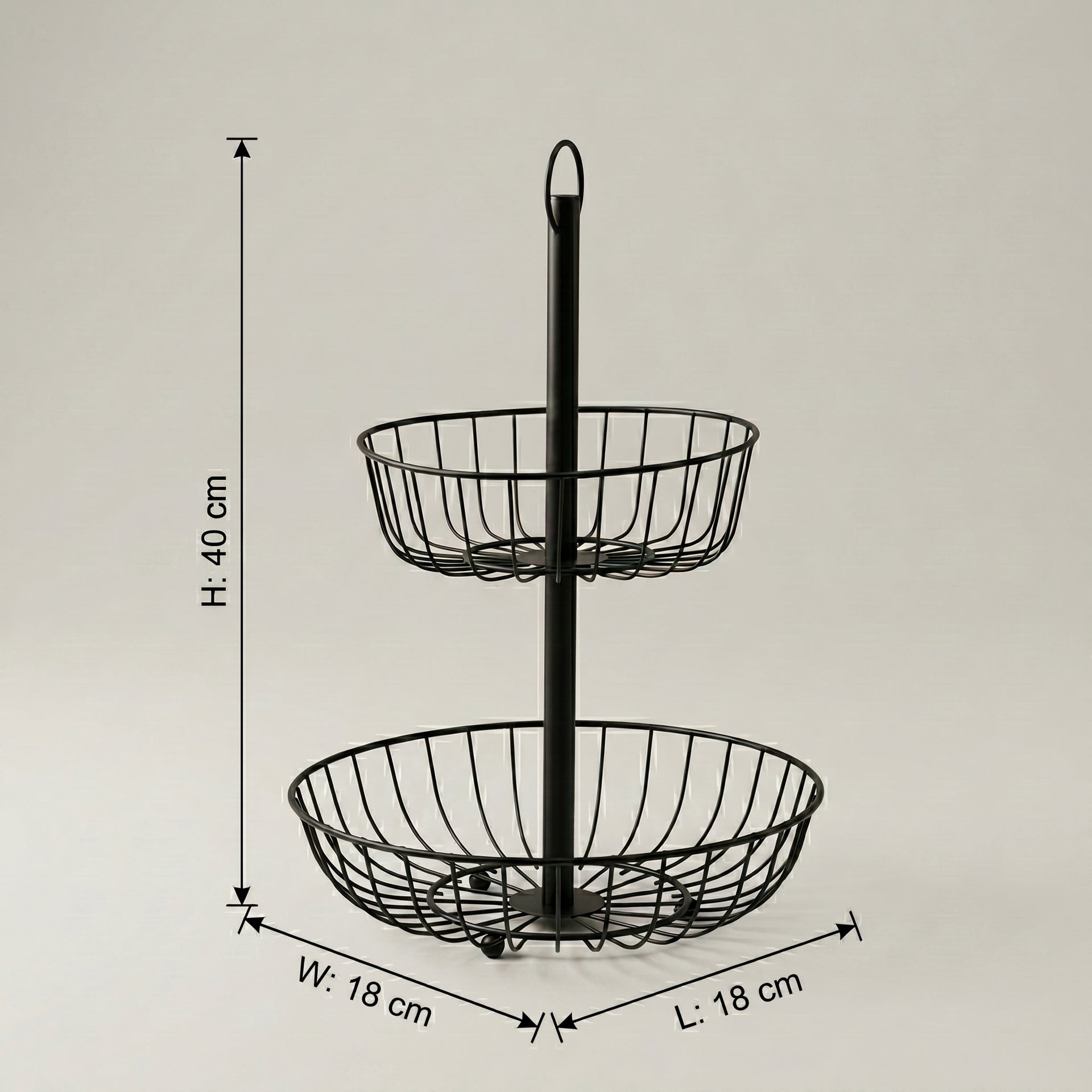 2 Tier Round Fruit Basket by Zodiya