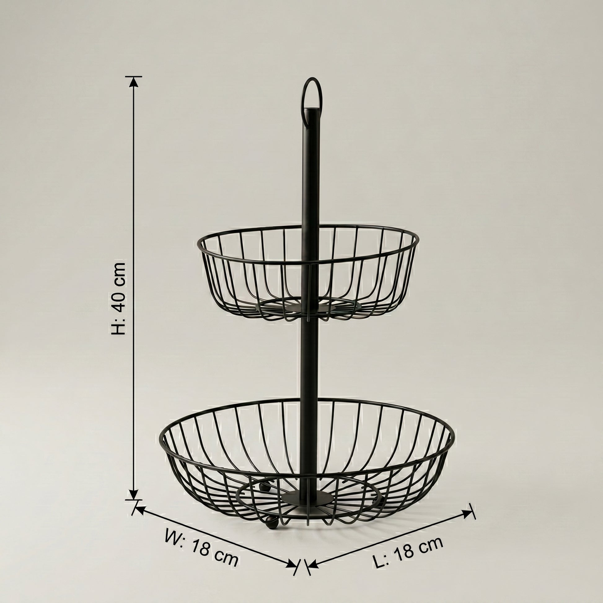 2 Tier Round Fruit Basket by Zodiya-2
