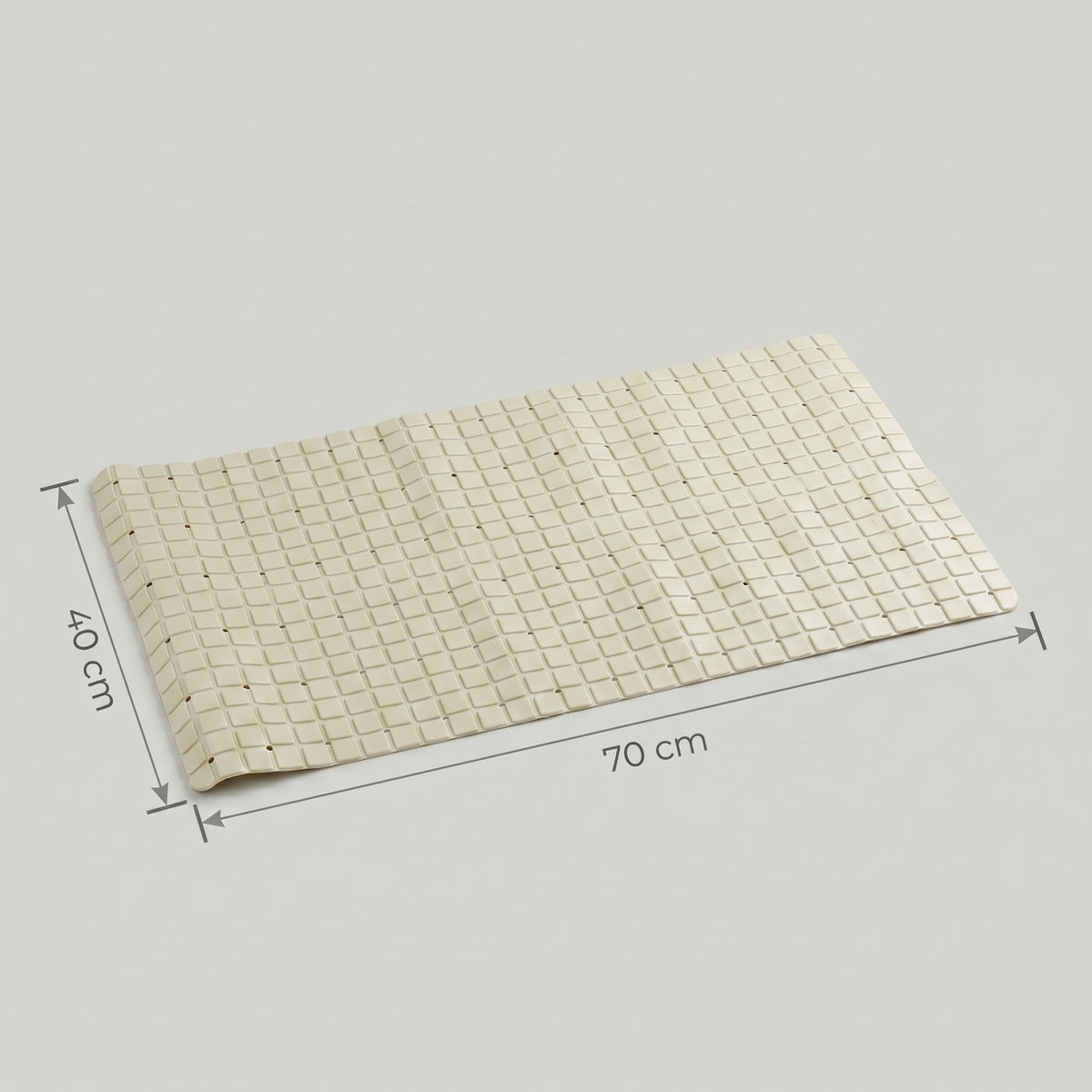 Cream Plastic Bath Mat By Zodiya