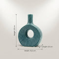 Blue Grid Pattern Ceramic Flower Vase By Zodiya