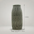 Black Ceramic Flower Vase (Cylindrical, large) By Zodiya