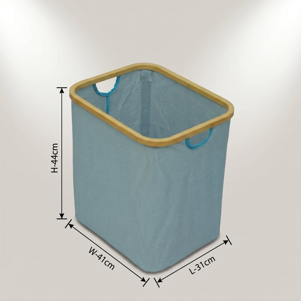 Light Blue Fabric Laundry Basket by Zodiya
