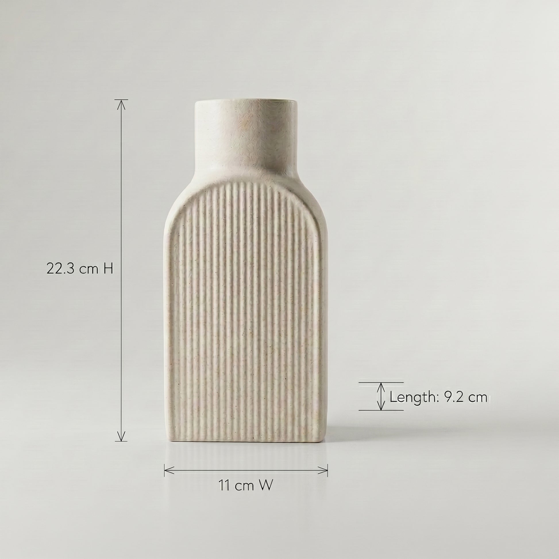 Beige Ceramic Large Vase by Zodiya-2