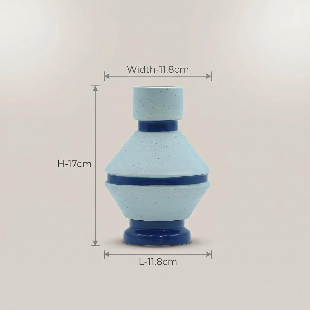 Blue Ceramic Flower Vase (Large) By Zodiya