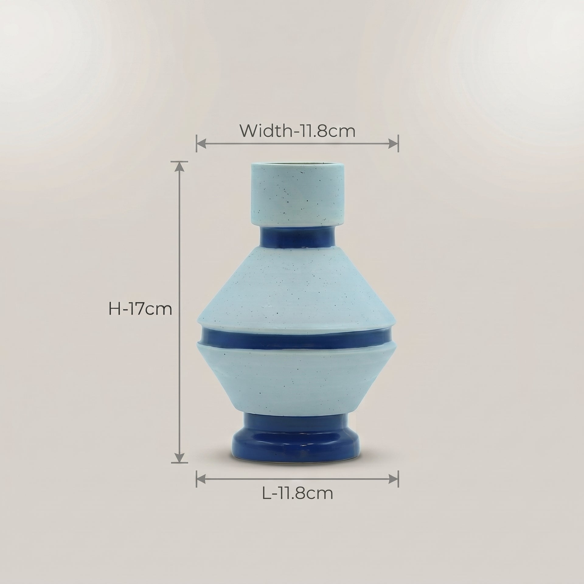 Geometric Ceramic Flower Vase By Zodiya