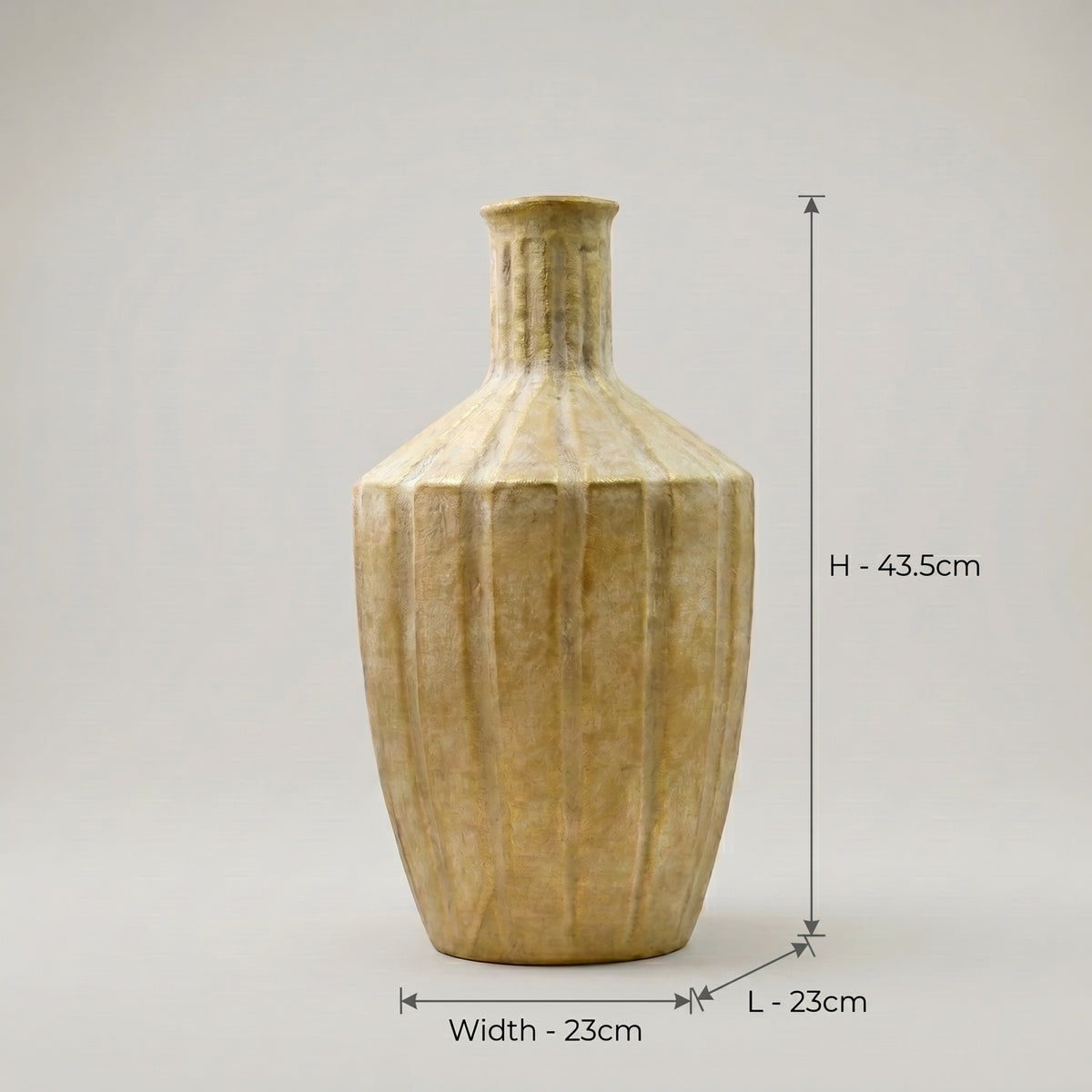 Beige Bottle Ceramic Flower Vase By Zodiya