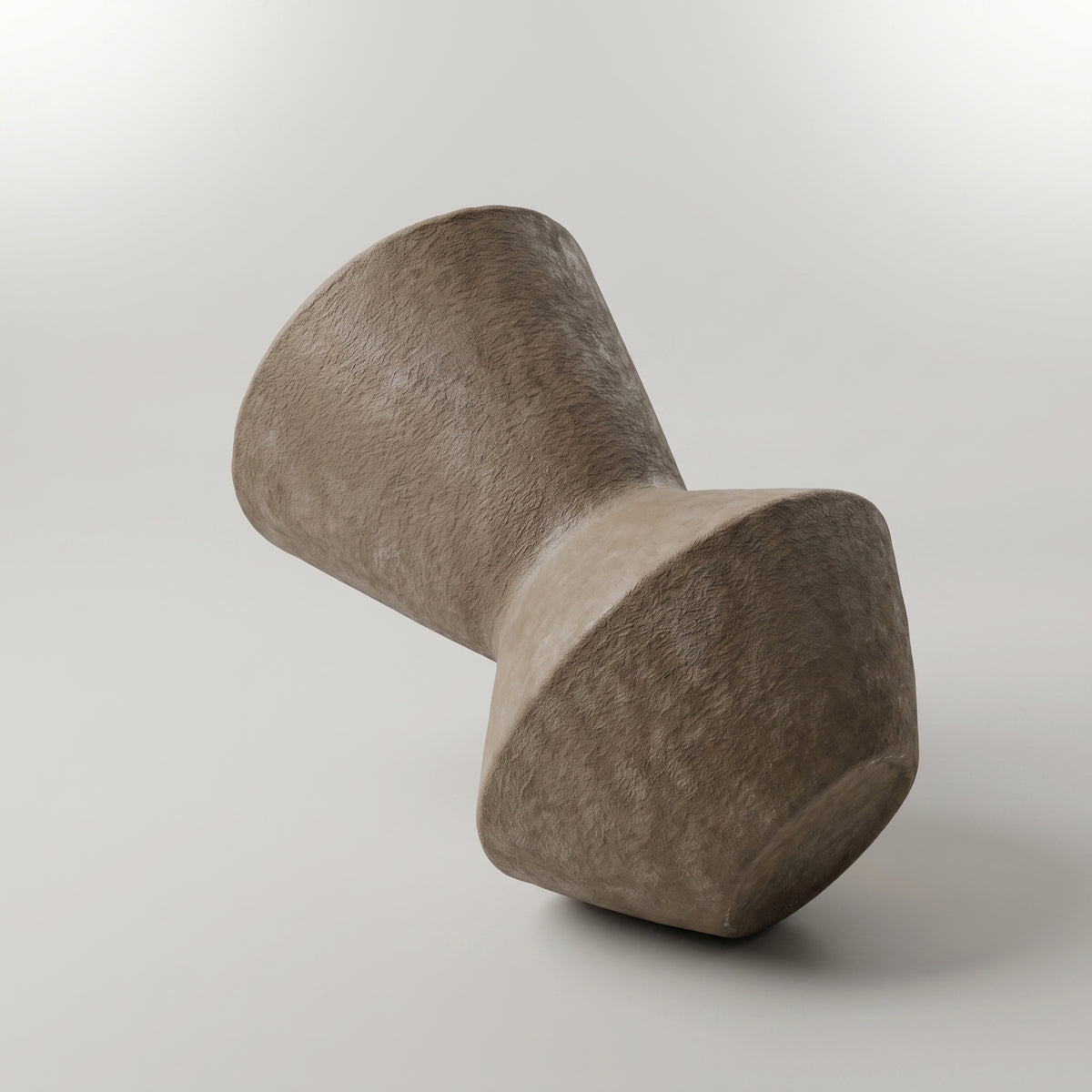 Beige Rustic Ceramic Flower Vase By Zodiya