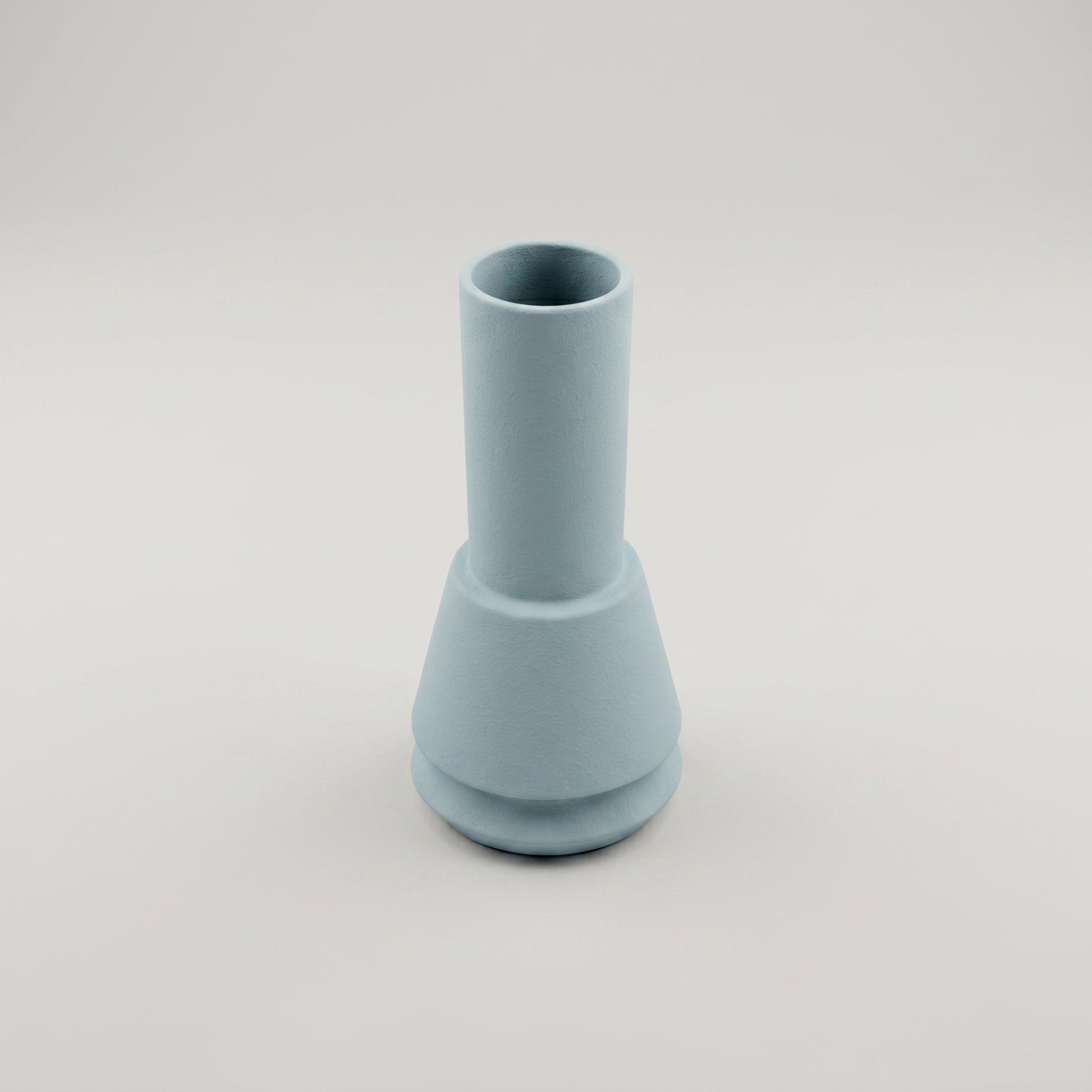 Sky Blue Ceramic Flower Vase by Zodiya-4