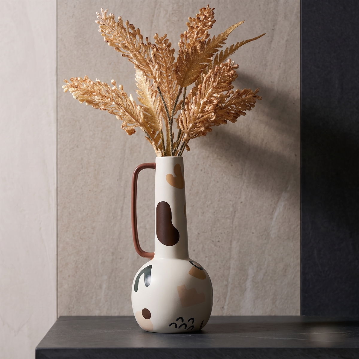 White Painted Ceramic Flower Vase By Zodiya