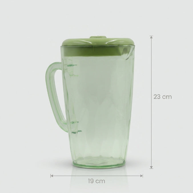 Green Glass Water Jug by Zodiya