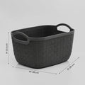 Black Plastic Multipurpose Storage Basket by Zodiya
