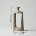 MAUVE Beige Center Cutout Ceramic Flower Vase by Zodiya