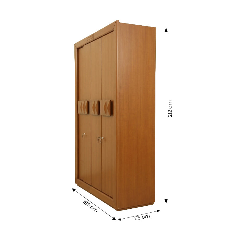Lunexis Wooden 4 Door Wardrobe by Zodiya
