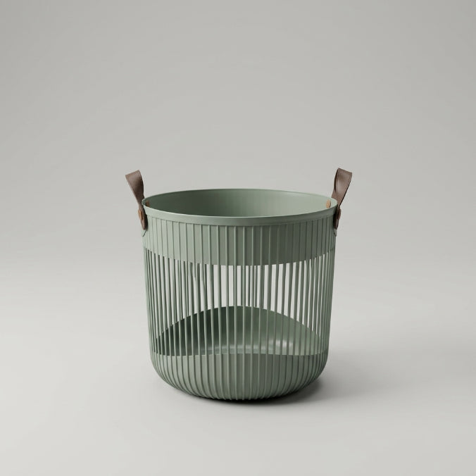 Grey Plastic Laundry Basket By Zodiya