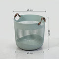 Grey Plastic Laundry Basket By Zodiya