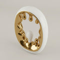 White and Gold Ceramic Dripping Decor By Zodiya