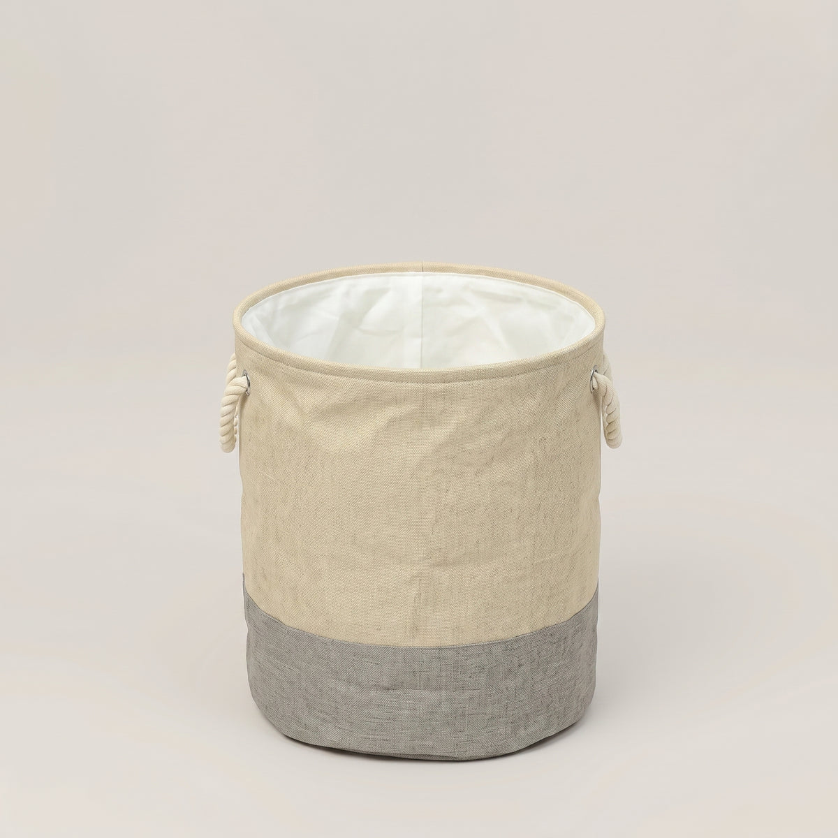 Beige Cloth Laundry Basket by Zodiya