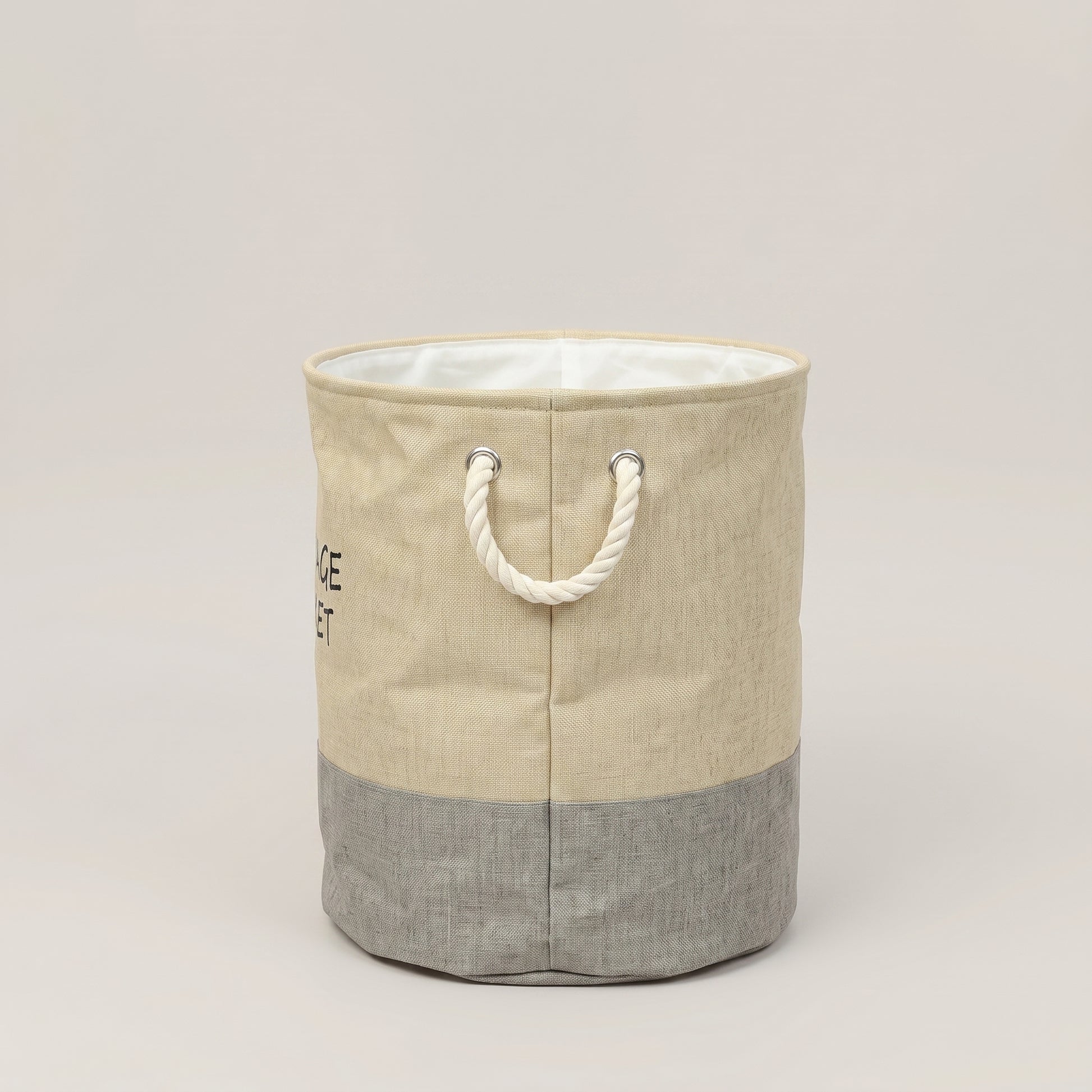 Beige Cloth Laundry Bag by Zodiya-5