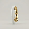 White and Gold Ceramic Dripping Decor By Zodiya