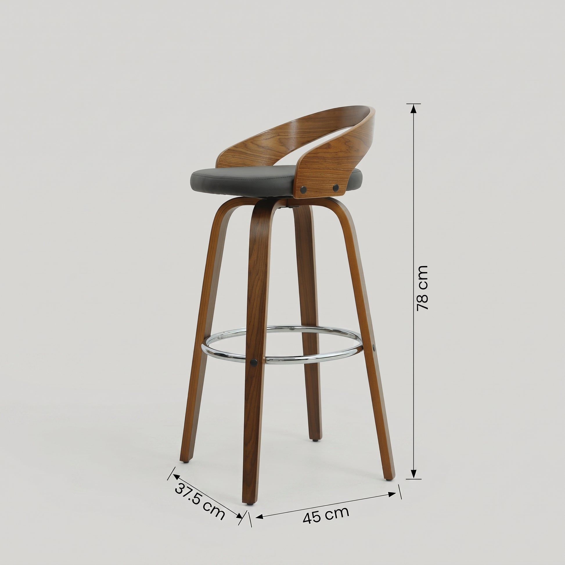 Sunat Brown Wooden Bar Chair By Zodiya-2