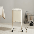 Off white Dustbin with Wheels by Zodiya