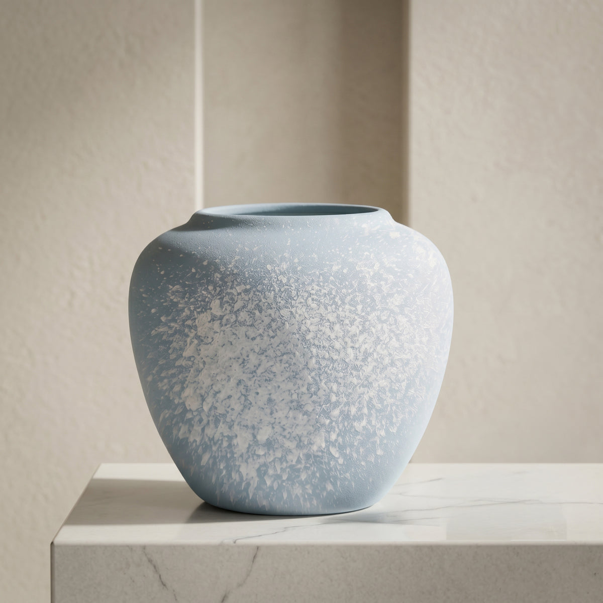 Light Blue Ceramic Flower Vase By Zodiya