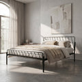Oblique Metallic King Size Bed by Zodiya