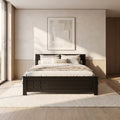 Black Engineered Wood King Size Bed by Zodiya