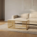 Square Marble Coffee Table (Gold) by Zodiya