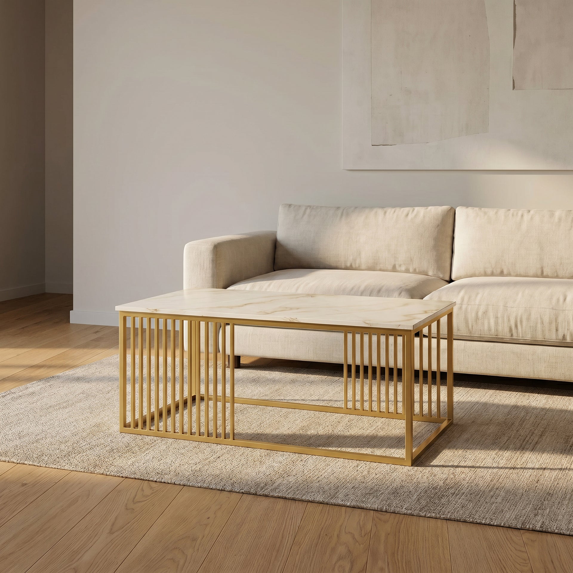 ZDY-ATP27-Coffee table Mixed Gold 102x58.5x46-15319