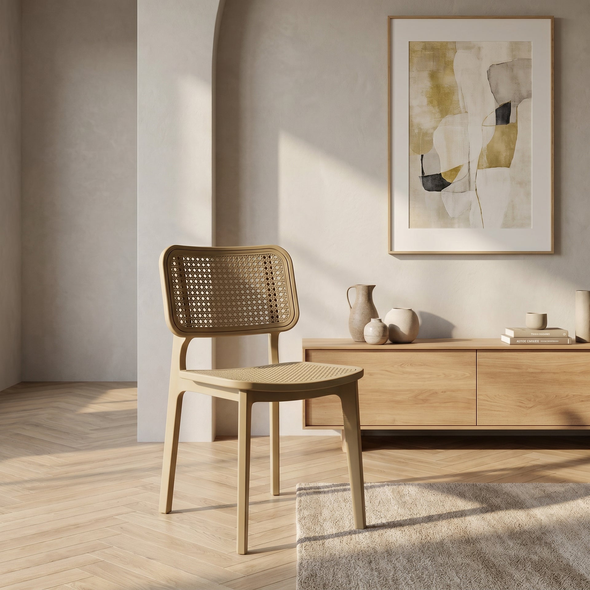 Epic Beige Plastic Chair by Zodiya