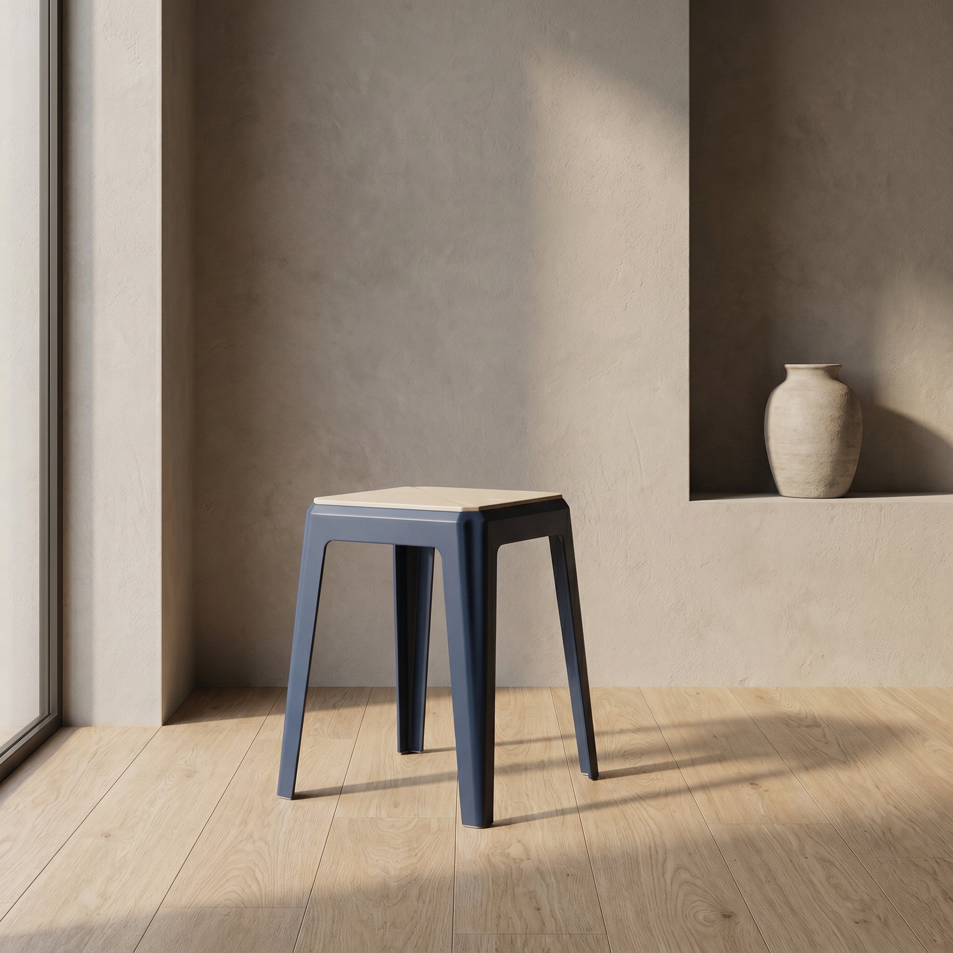 Blue Plastic Stool By Zodiya
