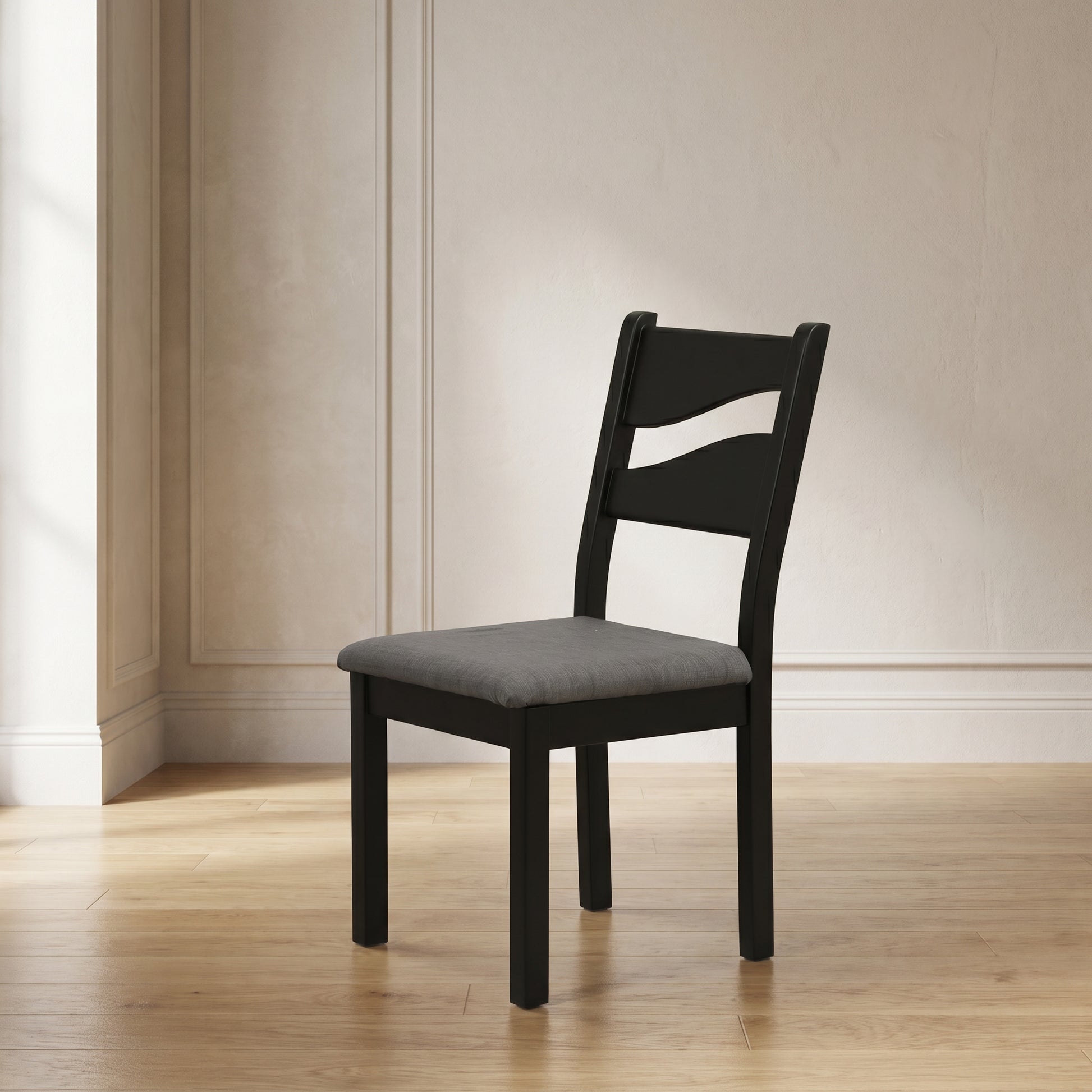 Black Cushioned Dining Chair by Zodiya-1