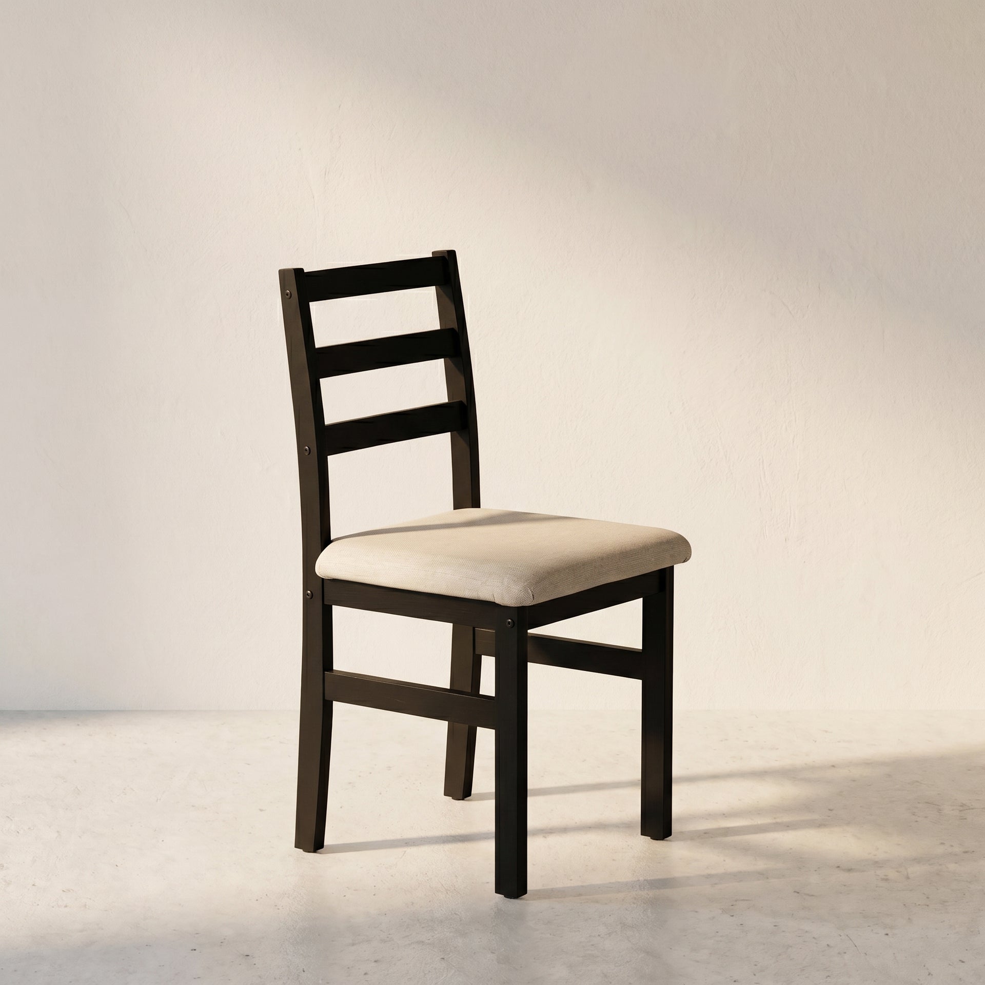 Black Padded Wooden Dining Chair by Zodiya