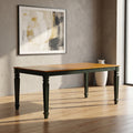 Dark Engineered Wood 6 Seater Dining Table by Zodiya